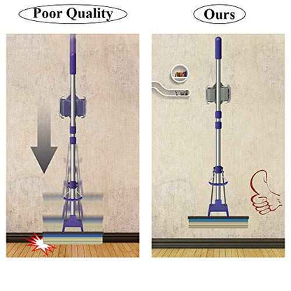 3-H 10 Pack Mop and Broom Holder Big Size Hanging 1 KG Extra, Broom Holder Wall Mount for Hanging and Organizing Shove Rake Yard Tools in Garage Garden Shed Laundry Kitchen up to 1.45 Inch (black)