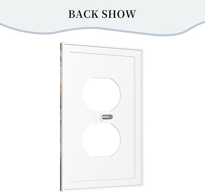 Decorative Art Light Switch Covers Lake & Pagoda in Fall 1 Gang Single Duplex Outlet Wall Plate Switchplate Electrical Faceplate for Home Decor