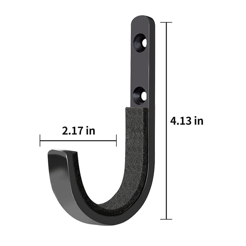 HEKAGURA Four Sets Gun Rack Storage Rifles Shotgun Hooks Wall Mount Hangers for Any Rifles Shotguns Archery Bow with Soft Padding and Heavy Duty Steel （Black）
