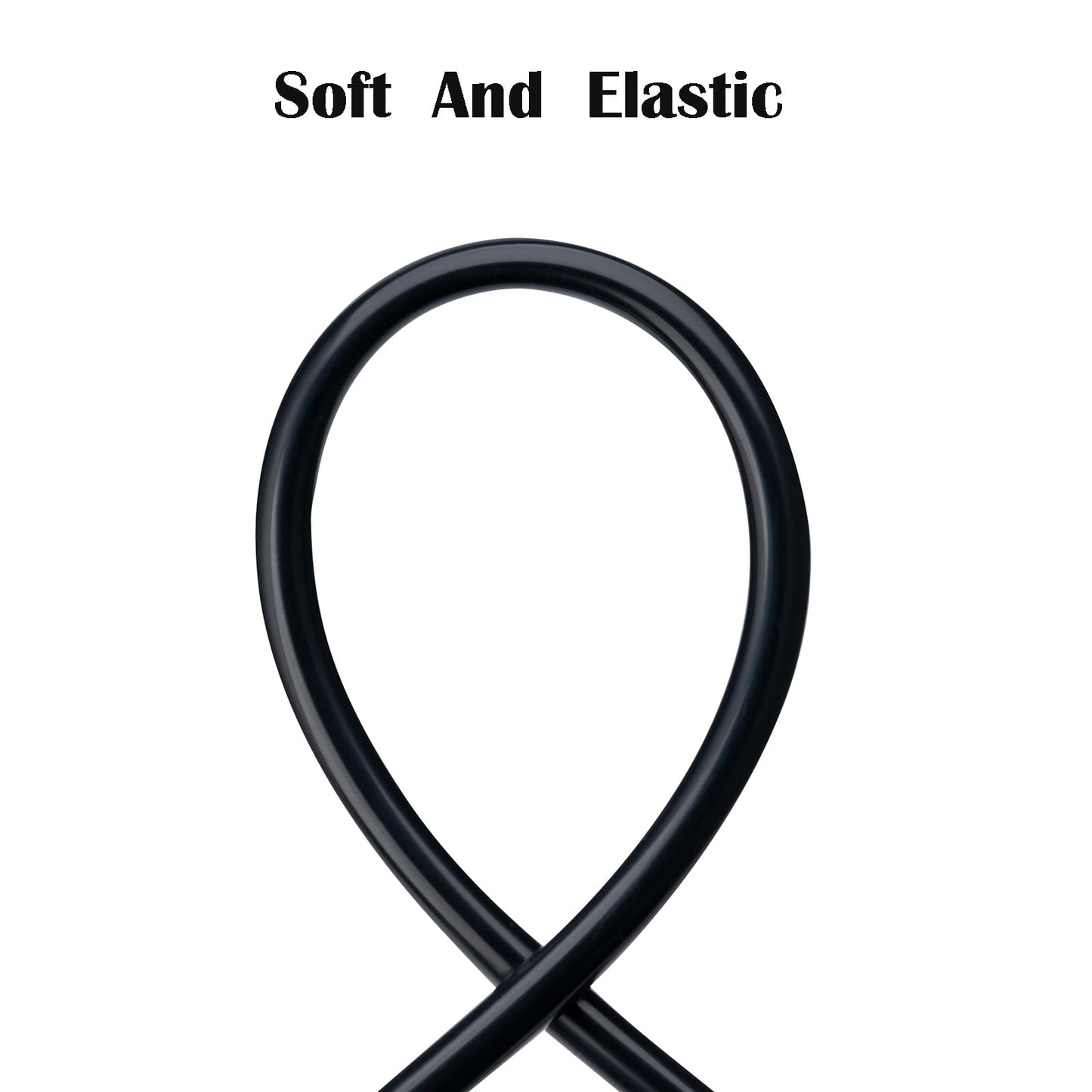 Eastrans 3/8" ID Silicone Tubing, Food Grade 3/8" ID x 1/2" OD Flexible Pure Silicone Hoses High Temp for Home Brewing,5 Feet Length,Black