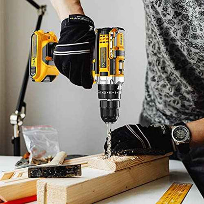 Power Drill, 21V Cordless Drill with 2 Batteries and Charger, 25+3 Position Power Drill Cordless, 398 In-lb Torque Electric Drill Set, Built in 3/8¡± Keyless Chuck Power Screwdriver with 56PCS Bits
