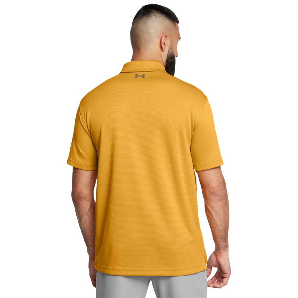 Under Armour Men's Tech Golf Polo, (711) Golden Yellow / / Pitch Gray, 3X-Large