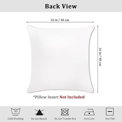 Bonhause Modern Tropical Hawaii Pillow Covers 16x16 Inch Set of 4 Outdoor Palm Leaves Decorative Pillows Case Soft Velvet Tropical Decoration for Patio Garden Bed Home Decor