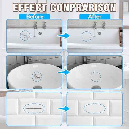 Tub and Tile Touch Up Paint, High-Gloss White Paint, Quick-Dry Repair Solution for Scratches and Chips on Bathtubs, Tiles, Sinks, Toilets, Porcelain, Enamel, Acrylic, and Cast Iron Surfaces