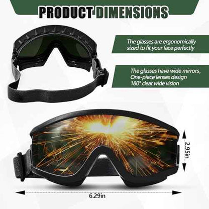 Welding Goggles Welding Safety Glasses Shade 5 IR Lens Cutting Torch Goggles Brazing Glasses for Men Eye Protection