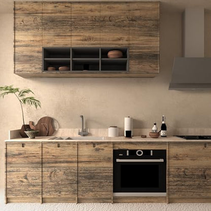 11.8"x78.7" Thick Brown Wood Wallpaper Peel and Stick Wallpaper Self Adhesive Wood Contact Paper for Cabinets Countertops Waterproof Removable Wood Grain Contact Paper for Walls Shelves Drawer