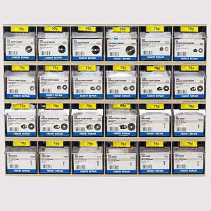 Akro-Mils TiltView Plastic Storage Cabinet with 6 Tilt Out Bins, Horizontal Plastic Parts Organizer, Teacher Toolbox, and Office Supply Organizer, 23-5/8" W x 3-1/2" H x 3-3/4" D, Stone
