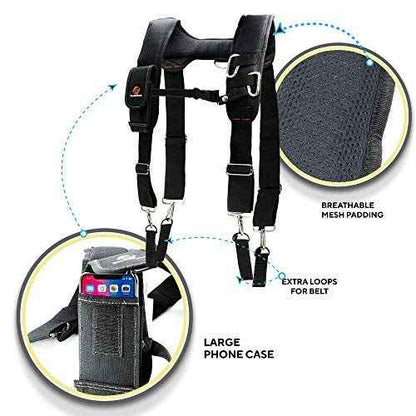 TradeGear Electrician¡¯s 4-Point Suspender Harness ? Designed for Comfort & Durability ? Ideal for All Electrician Tools