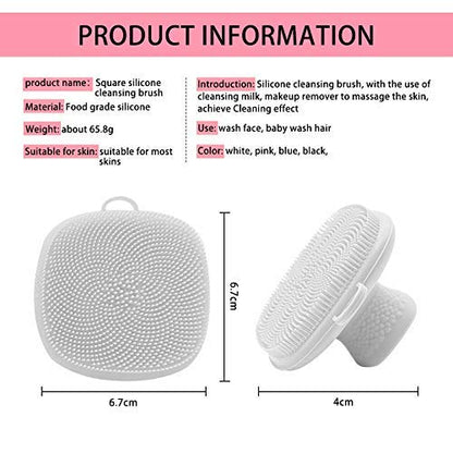 VWMYQ Face Scrubber, Silicone Face Scrubber for Men Facial Cleansing Brush Silicone Face Wash Brush Manual Waterproof Cleansing Skin Care Face Brushes for Exfoliating- Black