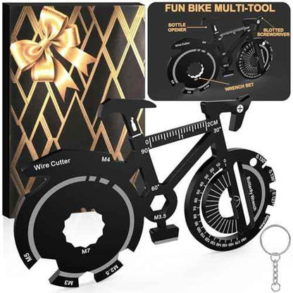 Fun Mens Gifts EDC Multitool - Unique Men Birthday Bike Gift, Novelty Christmas Stocking Stuffer White Elephant Anniversary Father Valentines Present Idea Small Gadget, Cool Secret Santa Gift for Him