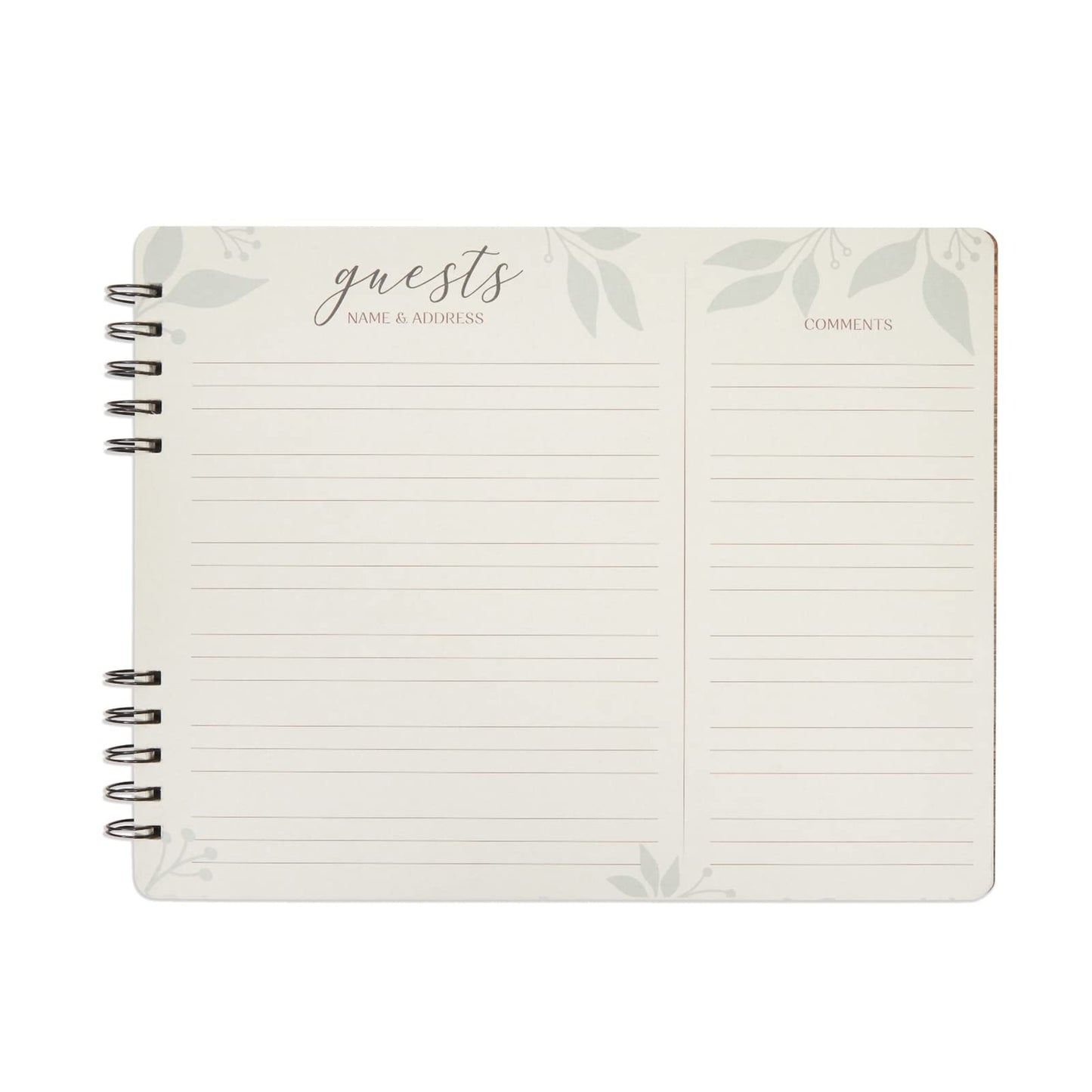 Paper Junkie Rustic Wooden Guest Book for Party - 112 Pages, 11.25 x 8.75 in Brown Wood Cover - Wedding & Baby Shower Guest Book Sign in