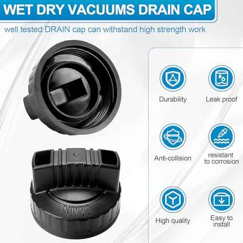 47922 Vac Drain Cap Compatible with Ridgid Shop Vacuum Cleaner and Craftsman Shop Vacuum, 1.97'' ID Wet/Dry Vacuum Replacement Drain Cap£¨1pack£©