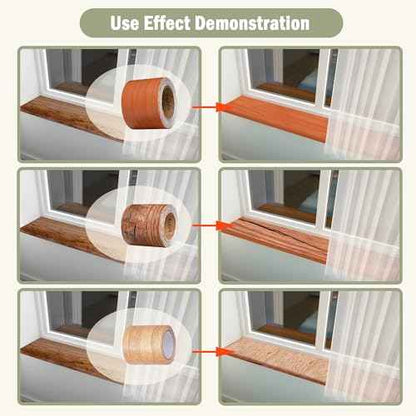 Wood Grain Repair Tape, 2" x 32ft Self Adhesive Tape for Furniture, Flooring, Cabinets, Doors, Windows, DIY Crafts - Durable, Easy to Use for Seamless Repairs