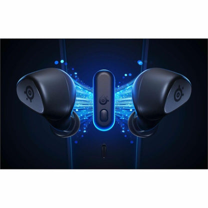 SteelSeries Arctis GameBuds for Xbox/PC/PS5/Switch/Mobile — Quick-Switch 2.4GHz+Bluetooth 5.3 — Active Noise Cancelling — Mobile App — Water Resistant IP55 — 40H Battery with Qi Charging Case - Black