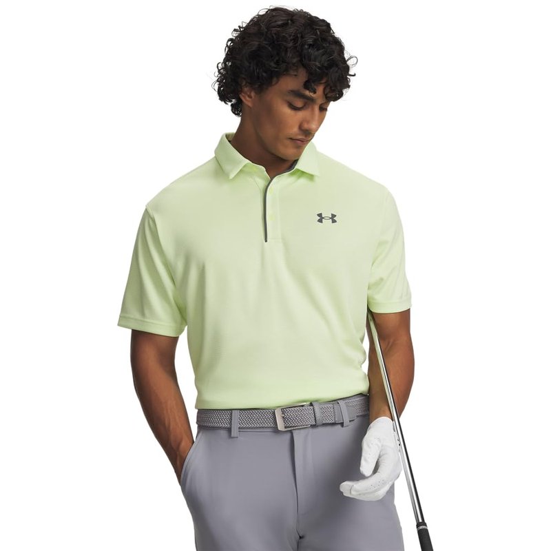 Under Armour Men's Tech Golf Polo, (392) Fade Green / / Pitch Gray, X-Large Tall