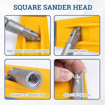 Drywall Pole Sander With 118in Splicing Pole,2 Sander Heads,15sanding Sheets (80,100,180,240,320 Grit),Suitable For Wall Painting, Cleaning and Polishing