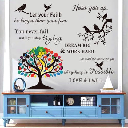 Vinyl Wall Stickers Inspirational Saying Wall Decals Motivational Quote Stickers Peel and Stick Positive Wall Stickers Quotes Wall Decor for Living Room Bedroom Office School Dorm Home D?cor.