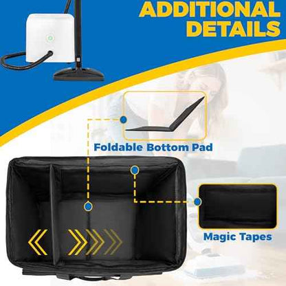 Steam Cleaner Carrying Bag Compatible with Dupray Neat Steam Cleaner, Multiple Storage Pockets for Dupray Neat Plus Steam Cleaner and Accessories, Bag Only, Quilted Black