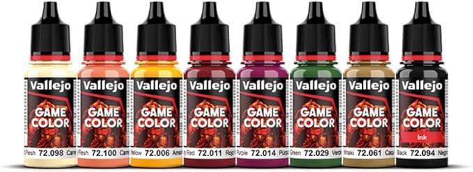 Vallejo - Aztec Dragons Acrylic Paint Set | Game Color | Fantasy Color Series Miniature Model Kit for a High Pigment Matte Finish | 8 Bottles x 18 ml. (0.60 fl.oz)