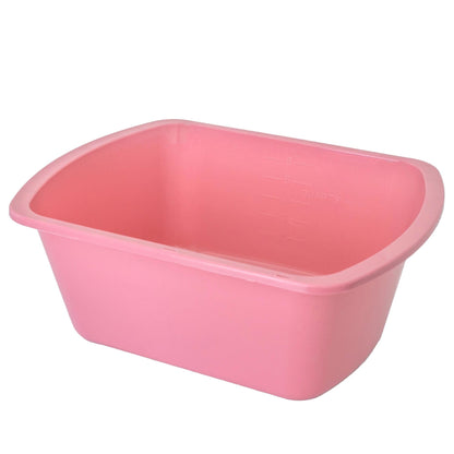 Wash Basins – Rectangular Plastic Hospital Bedside Soaking Tub - Small 7 Qt Graduated Bucket - Portable Washbasin for Washing, Cleaning, Foot Bath, Dishes, Face Cleansing Bowl -13.25 x 10 x 4.5 Inches