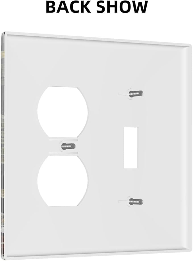 Decorative Light Switch Cover Plate Nature Plant Botanical Daisy Musrhoom Snails And Moon 2 Gang Outlet Covers 1 Toggle 1 Duplex Wall Plate Decorate Electrical Switch Plate Covers for Bathroom Home
