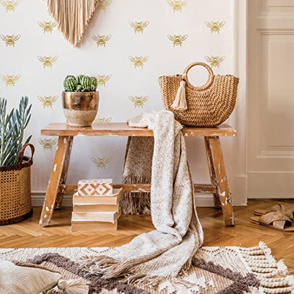 RoomMates RMK4957SCS Gold Bee Peel and Stick Wall Decals