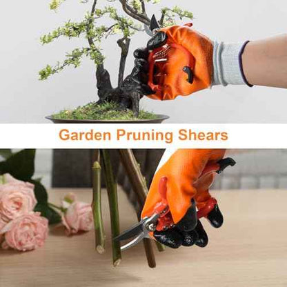 6Pcs Pruning Shears Set with Bypass Pruning Shears, Garden Scissors, Pruning Snips,Saw,Gloves,Storage Bag,Handheld Garden Shears Set for Plant