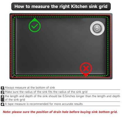 26.18'' x 14.76'' K-6449-ST Sink Protector Grid, Stainless Steel Sink Racks for Kohler Sink Rack Whitehaven 5827 and K-5826, Includes Left and Right Racks, Farmhouse Sink Protector