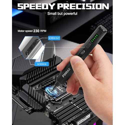 Mini Electric Screwdriver Set, FIRRAX 76-in-1 Small Electric Precision Screwdriver Cordless with 5 Torque Settings, 64 Bits, LED Lights, Power Screwdriver Repair Tool Kit for PC Phone Camera