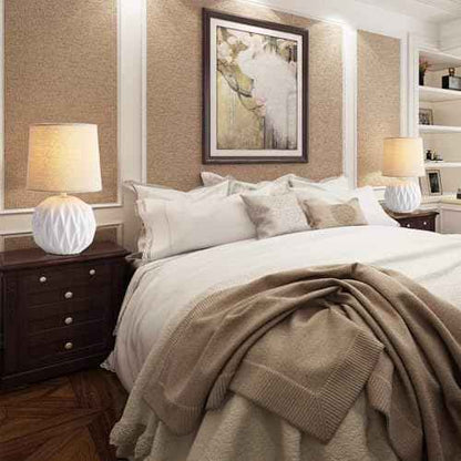 Somniferous Ceramic Bedroom Table Lamps Set of 2, Small Bedside Lamp, White Lamp with Linen Shade, Mid Century Modern Nightstand Lamp for Bedroom Living Room Office, 7W LED Bulb Included
