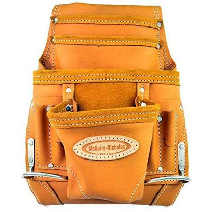McGuire-Nicholas 689 MB 10 Pocket Pro Carpenter Pouch in Tan Full Grain Leather