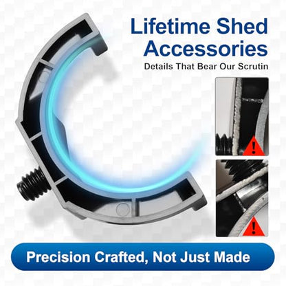 Shed Accessories for Suncast | Heavy Duty ABS Storage Shed Hooks | J&U Shape Tool Hooks Compatible with Craftsman&Suncast Storage Shed
