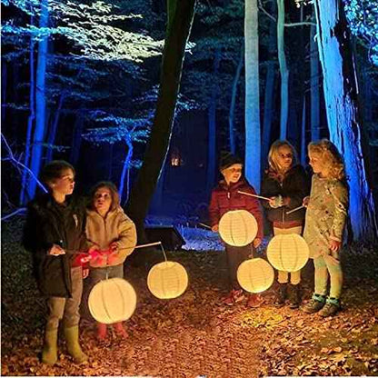 Paper Lantern Lights Battery Operated Remote Hanging Led Lanterns Light with Hook Super Bright RGB White Warm White 15 Days Standby, 36 hours Constant On for Lantern Tent Lighting(10 lights+2 remotes)