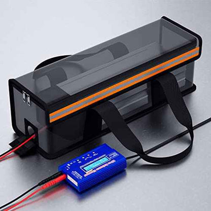 Zeee Lipo Safe Ebike Battery Fireproof Charging Bag Explosionproof Lipo Battery Bag Large Capacity for Storage Charging (19.3 * 5.9 * 5.9in)