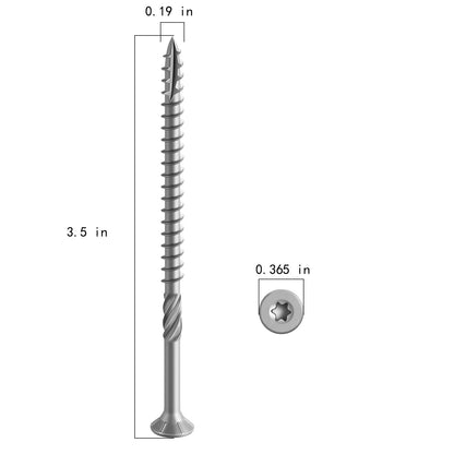 Wensilon #10 * 3-1/2" 304 Stainless Steel Deck Screws, (130pcs) 2 lbs.Exterior Wood Screws, Rust Resistant epoxy Coated, Bronze, T25 Star Bit
