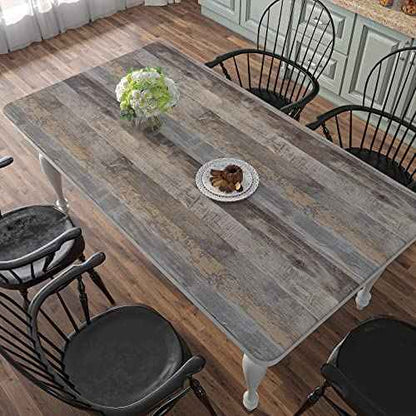 VaryPaper 15.7''x78.7'' Distressed Brown Grey Wood Contact Paper for Walls Removable Waterproof Shiplap Peel and Stick Wallpaper Wood Grain Vinyl Wrap Wood Plank Wallpaper for Bedroom Countertops