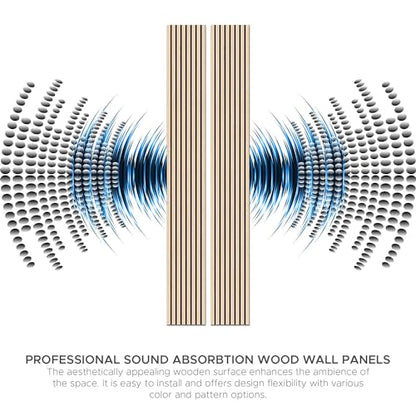 IZODEKOR 3D Wood Wall Panels - Wood Paneling for Living Room, Kitchen, Bathroom & More, Decorative Sound Proof Acoustic Wood Panels, Easy Application, Refreshing Oak - 5x12 inches