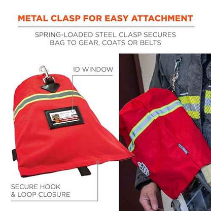 Ergodyne Arsenal 5082L Fireman's SCBA Respirator Firefighter Mask Bag for Air Pack with Drop Down Access for SCBA Mask, Fleece Lined