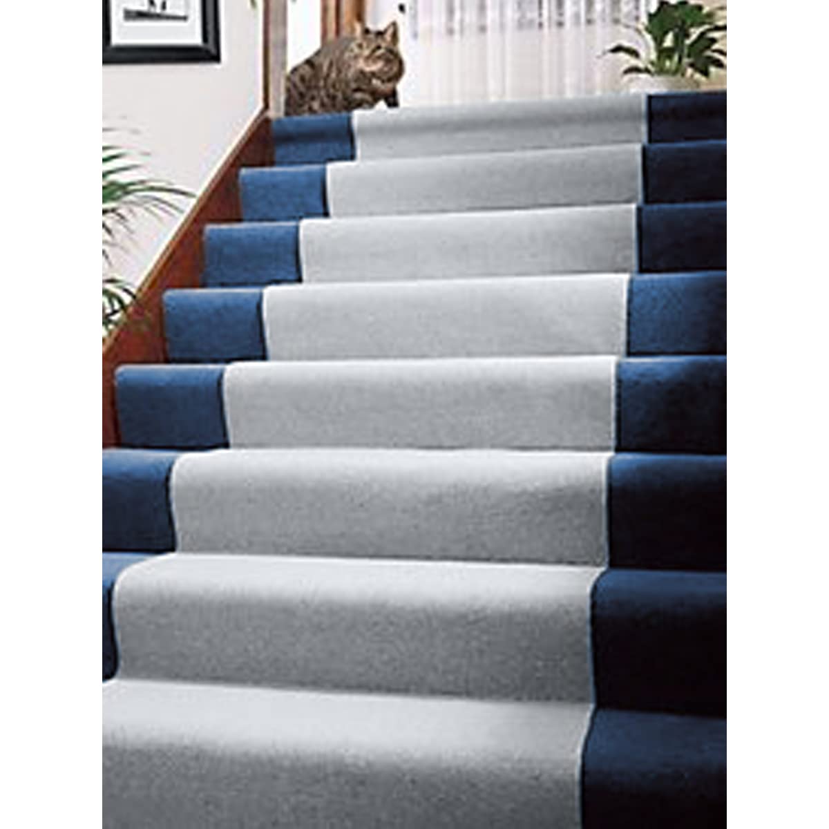 LAMINET Non-Slip Carpet & Stair Protector - Grey, 15' L x 30" W - Low-Pile, Durable, Washable Protector for Carpeted Stairs, Floors, Hallways, and High-Traffic Areas