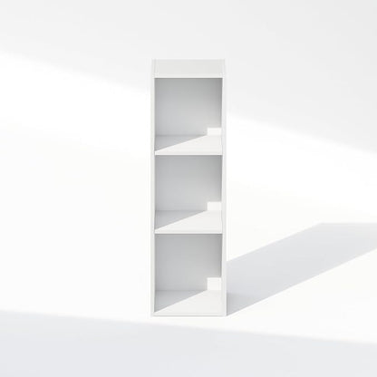 Furinno Reed 3-Tier Closet Organizers and Storage, Closet Organizer, Open Shelf Closet Storage, for Wardrobe, Bedroom, Living Room, 10-Inch Width, White