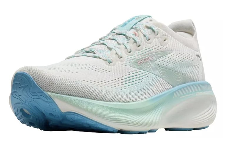 Brooks Women’s Adrenaline GTS 25 Supportive Running & Walking Shoe, White/Sea/Aqua, 9.5