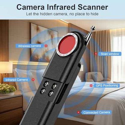 Aleanu Hidden Camera Detector, 2025 Hidden Bug and Device GPS Detector for Trave, Hotels, Home, Office, 6 Levels Sensitivity