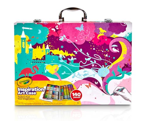 Crayola Inspiration Art Case Coloring Set - Tie-Dye (140ct), Essential Easter Basket Stuffers, Art Supplies Set For Kids, Travel Drawing Kit, Gift for Girls & Boys, Ages 5+ [Amazon Exclusive]