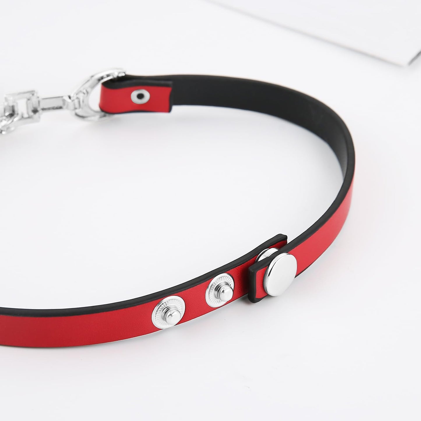 Cherry Pendant PU Leather Collar For Women Red Black Contrasting Cute and Cool Style Decorative Accessories（Cherry）