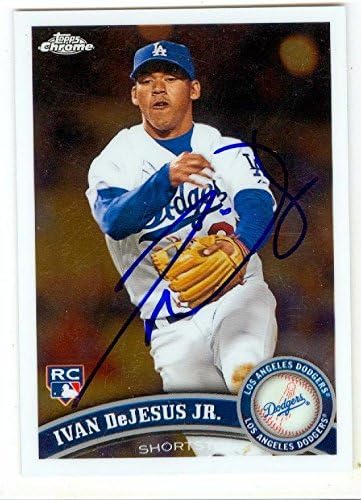 Sports Memorabilia Autograph Warehouse 246088 Ivan Dejesus Autographed Baseball Card - Los Angeles Dodgers 2011 Topps Chrome - No. 190