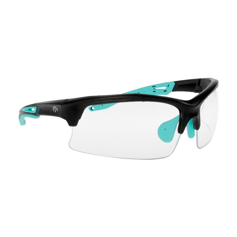 Walker's Unisex Teal Impact Resistant Sport Glasses | Durable Non-Slip Rubberized Frame UV Protection Shooting Outdoor Sports Glasses w/ Clear Lenses
