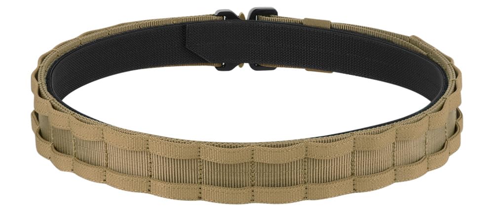 KRYDEX Quick Release Rigger MOLLE Belt 1.75 Inch Inner & Outer Tactical Heavy Duty Belt (CB, Small)
