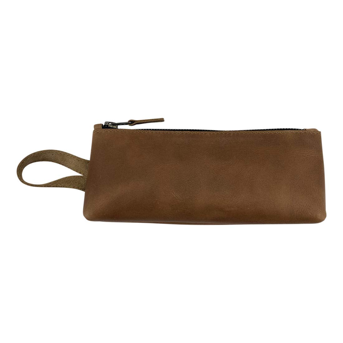 Hide & Drink, Carry-On Toiletry Bag, Pen and Pencil Case, Cable Organizer, Storage for Utensils, Travel Essentials, Full Grain Leather, Handmade, Single Malt Mahogany
