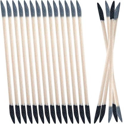 ANCIRS 20 Pcs Sanding Sticks, 5.5in Double End Matchsticks Sanding Twigs, 150/280 Grit Fine Detailing Polishing Stick, Flexible Sanding Tools for Plastic Models, Tight Spaces (Black&Gray)