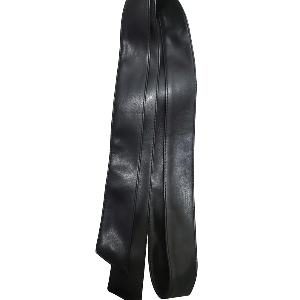 Inzegao Soft Leather Tie Sash for Women Jacket Waist Band Belt Leather Trench Coat Belt Replacement